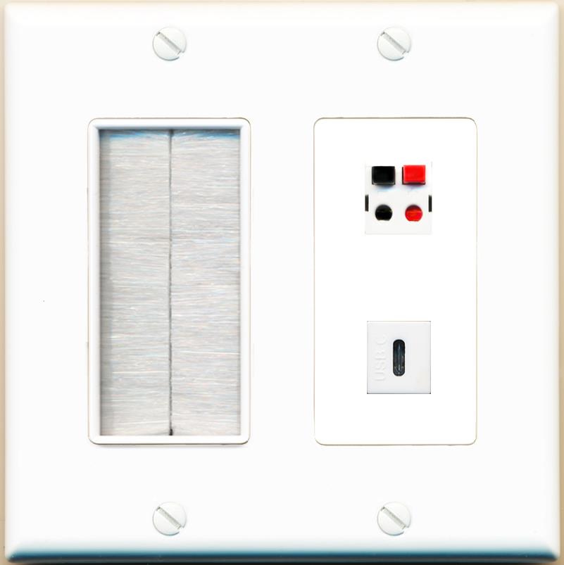 SPEAKER USBC Wall Plate [White]