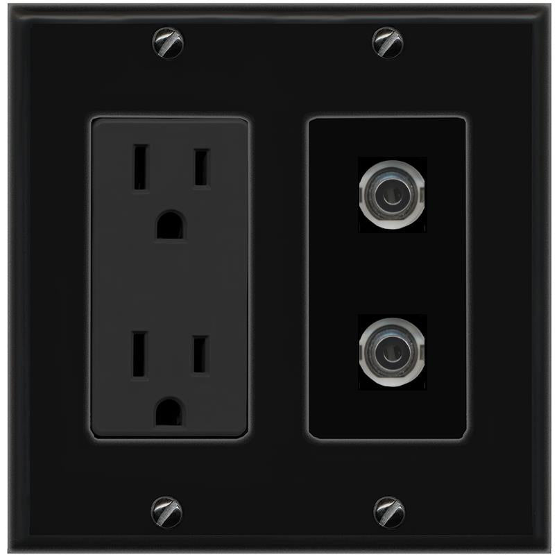 2 3.5mm Wall Plate [Black]