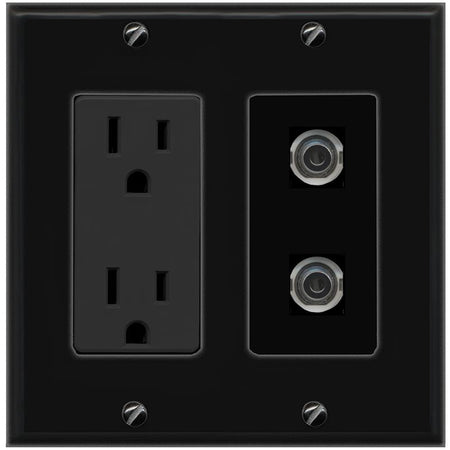 2 3.5mm Wall Plate [Black]