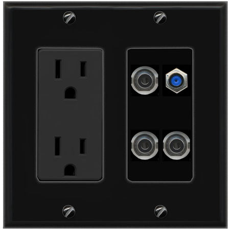 3 3.5mm F81 Wall Plate [Black]