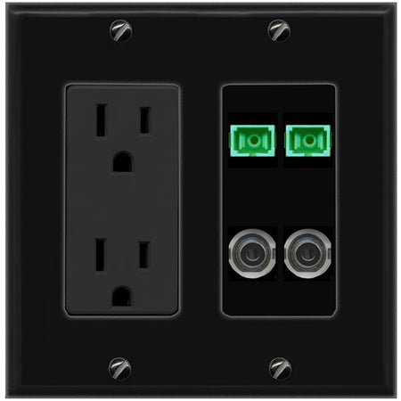 2 3.5mm 2 SC-APC-SX Wall Plate [Black]