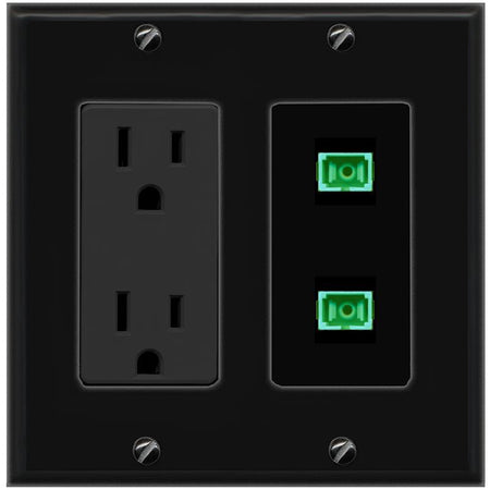 2 SC-APC-Simplex Wall Plate [Black]