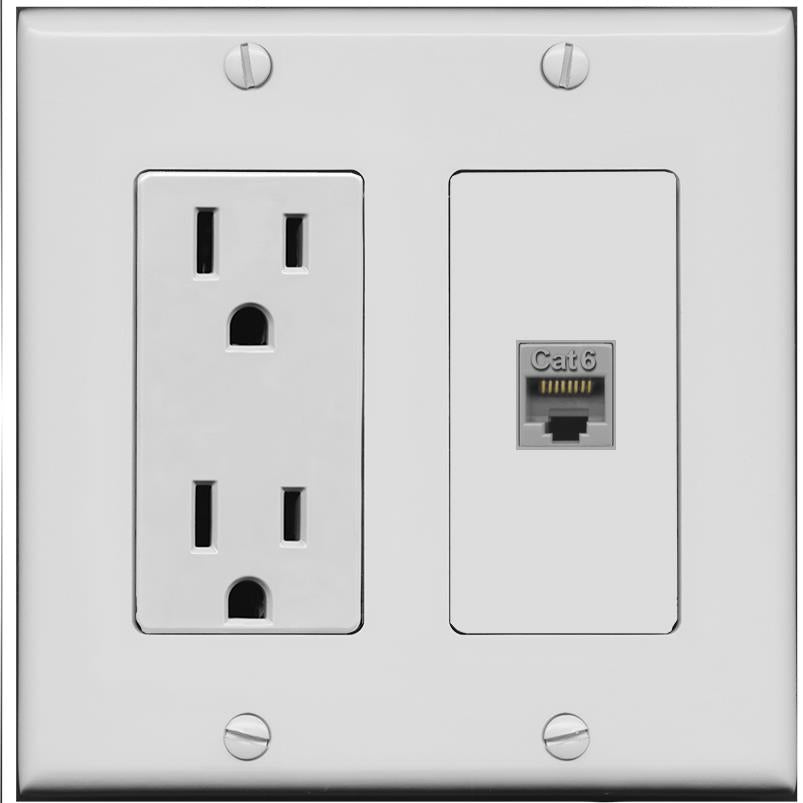 CAT6 Wall Plate [Gray]