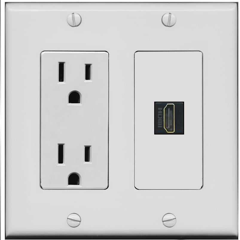 HDMI-BLACK Wall Plate [Gray]