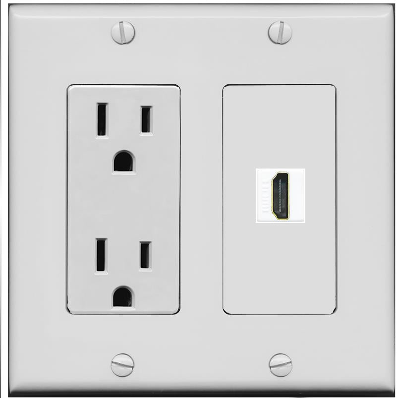 HDMI-WHITE Wall Plate [Gray]