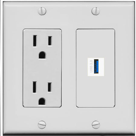 USB-3 Wall Plate [Gray]