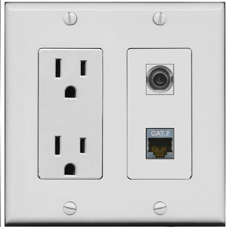 3.5mm CAT7 Wall Plate [Gray]