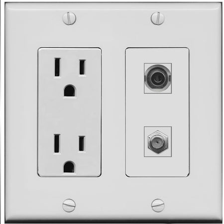 3.5mm COAX Wall Plate [Gray]