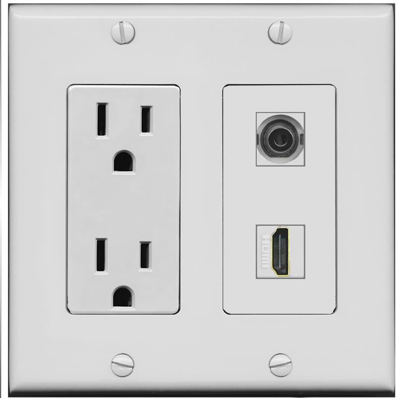 3.5mm HDMI Wall Plate [Gray]