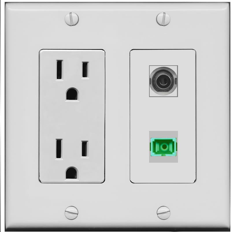 3.5mm SC-APC-SX Wall Plate [Gray]