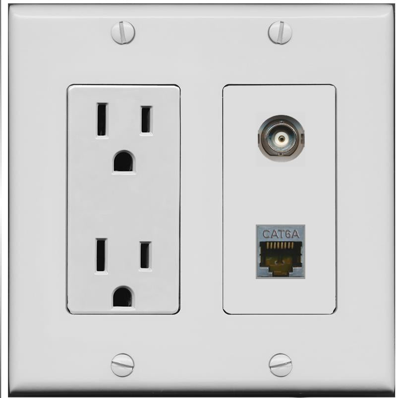 BNC CAT6A Wall Plate [Gray]