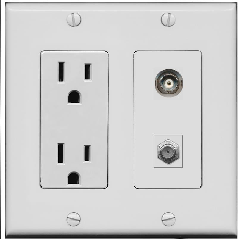 BNC COAX Wall Plate [Gray]
