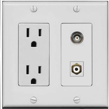 BNC RCA-WHITE Wall Plate [Gray]