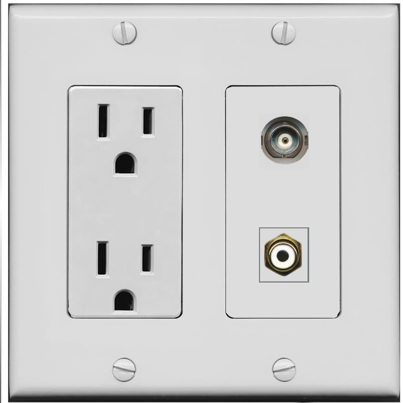 BNC RCA-WHITE Wall Plate [Gray]