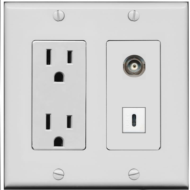 BNC USBC Wall Plate [Gray]