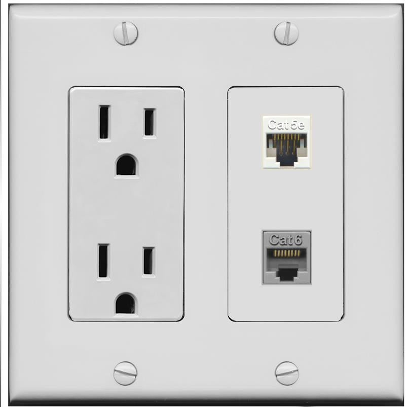 CAT5E CAT6 Wall Plate [Gray]