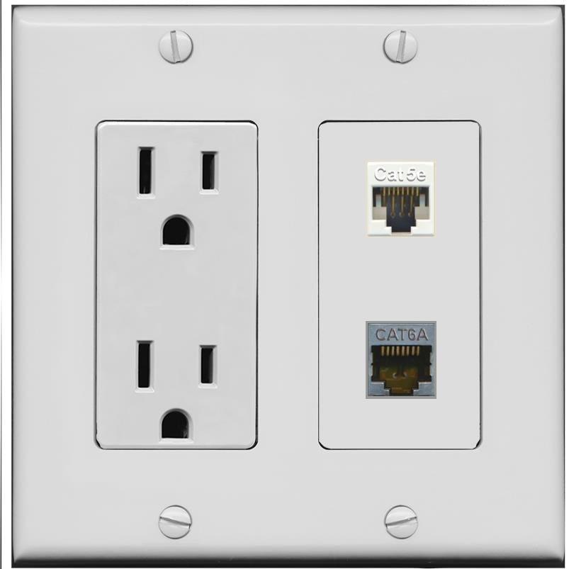 CAT5E CAT6A Wall Plate [Gray]