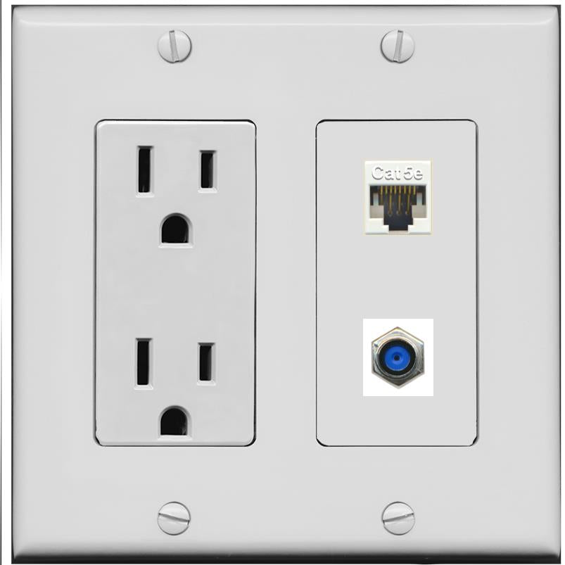 CAT5E F81 Wall Plate [Gray]