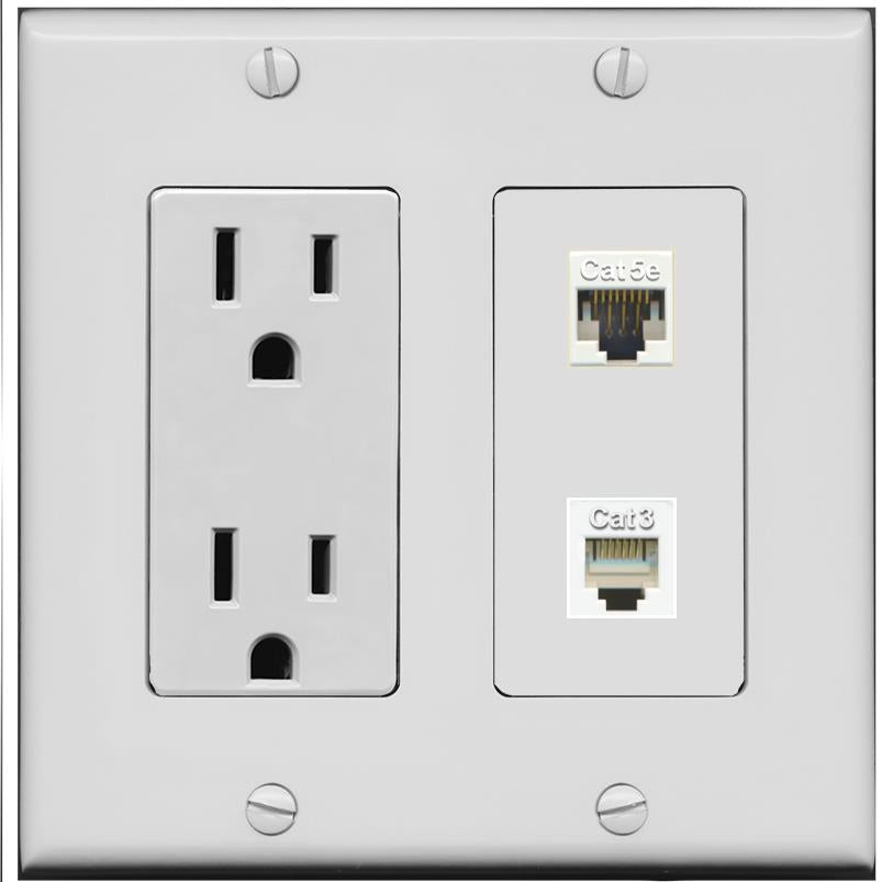 CAT5E PHONE Wall Plate [Gray]