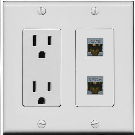 CAT6-SHIELDED CAT6A Wall Plate [Gray]