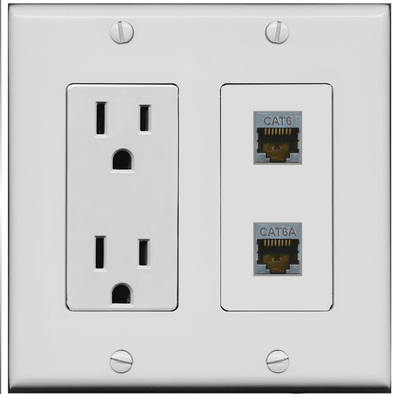 CAT6-SHIELDED CAT6A Wall Plate [Gray]