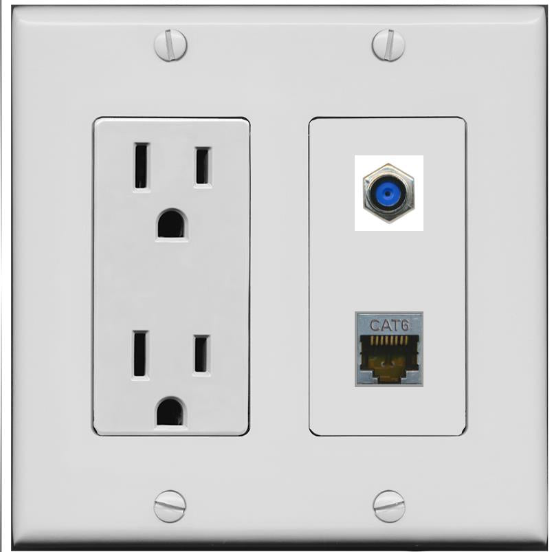 CAT6-SHIELDED F81 Wall Plate [Gray]