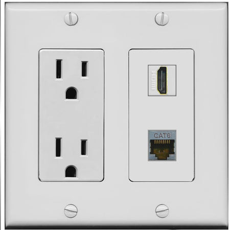 CAT6-SHIELDED HDMI Wall Plate [Gray]