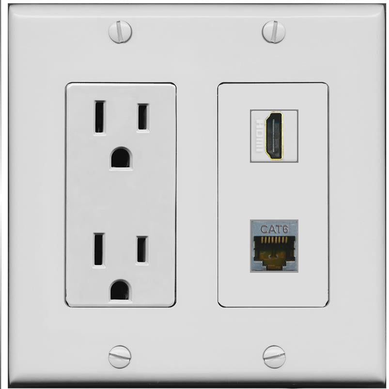 CAT6-SHIELDED HDMI Wall Plate [Gray]