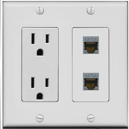 2 CAT6A Wall Plate [Gray]