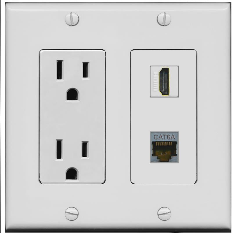CAT6A HDMI Wall Plate [Gray]