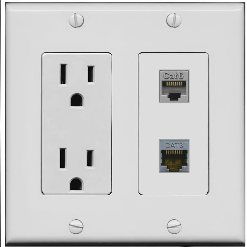CAT6 CAT6-SHIELDED Wall Plate [Gray]