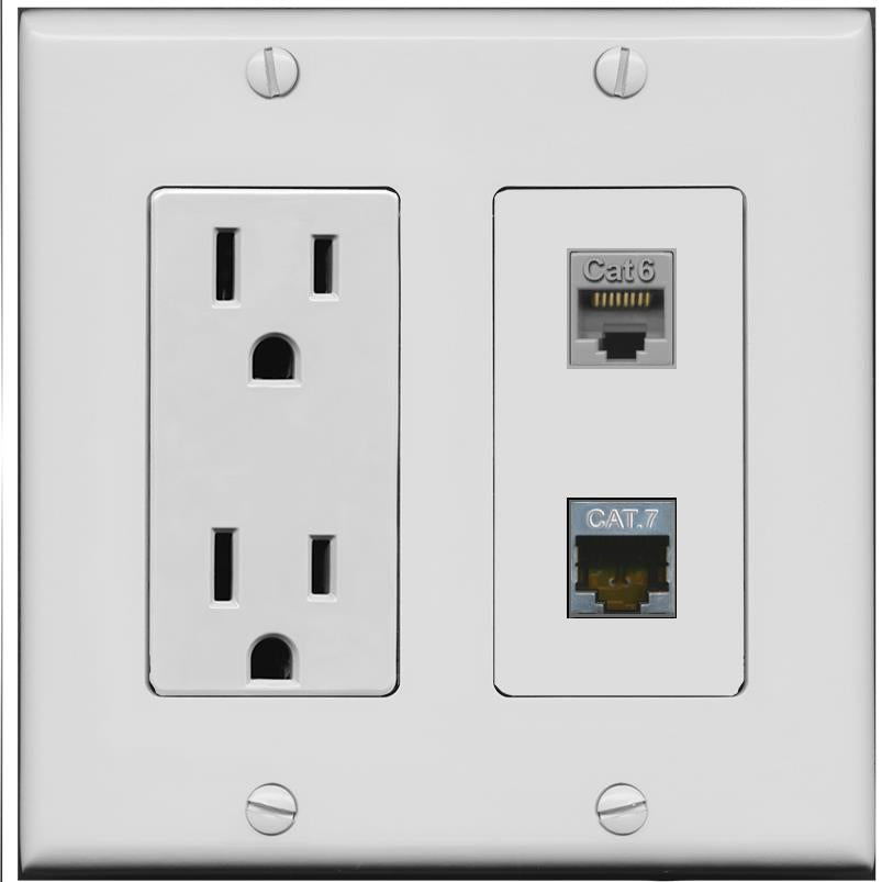 CAT6 CAT7 Wall Plate [Gray]
