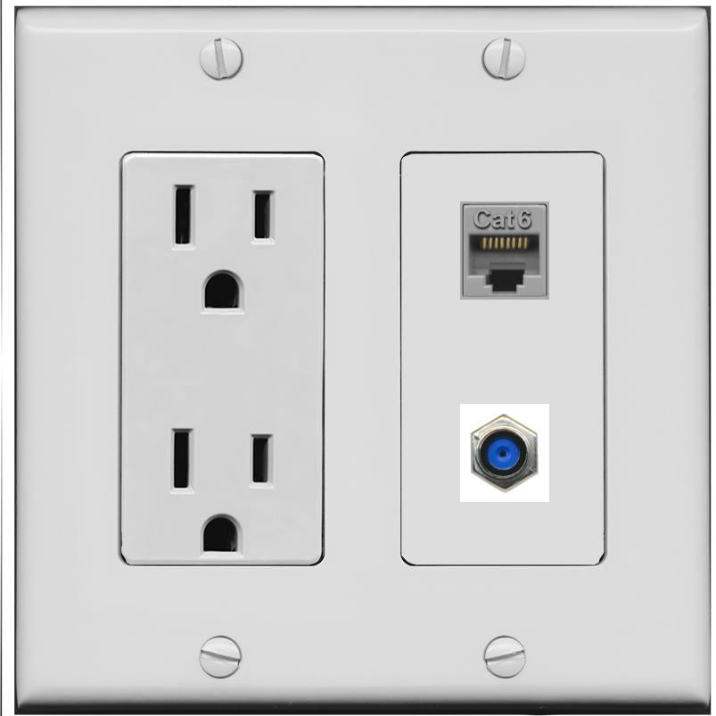 CAT6 F81 Wall Plate [Gray]