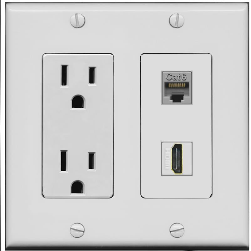 CAT6 HDMI Wall Plate [Gray]