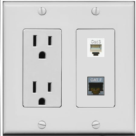 CAT7 PHONE Wall Plate [Gray]