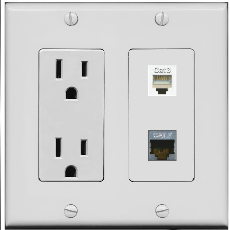 CAT7 PHONE Wall Plate [Gray]
