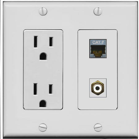 CAT7 RCA-WHITE Wall Plate [Gray]