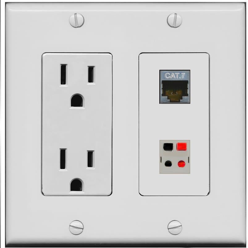 CAT7 SPEAKER Wall Plate [Gray]