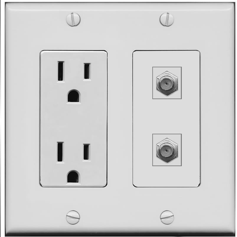 2 COAX Wall Plate [Gray]