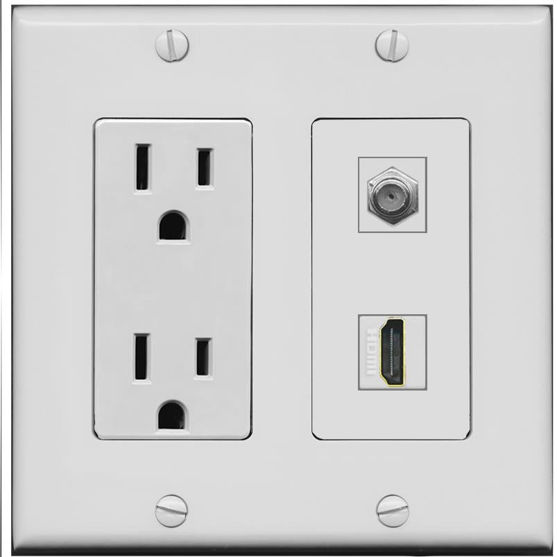 COAX HDMI Wall Plate [Gray]