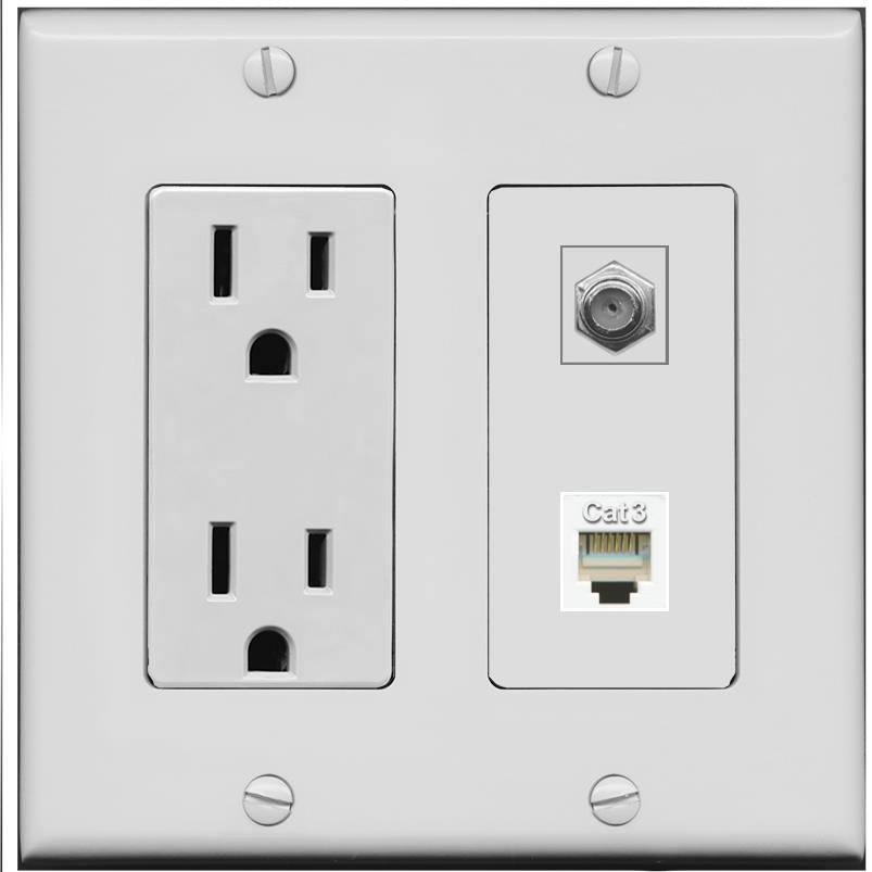 COAX PHONE Wall Plate [Gray]