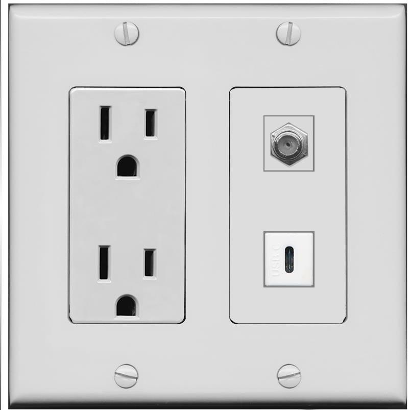COAX USBC Wall Plate [Gray]
