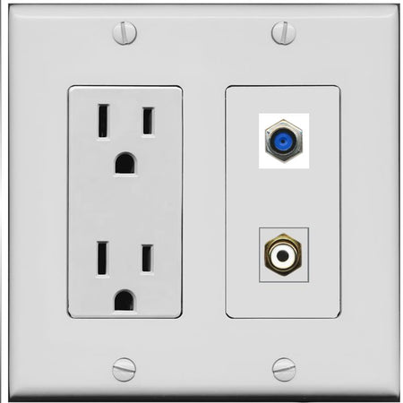 F81 RCA-WHITE Wall Plate [Gray]