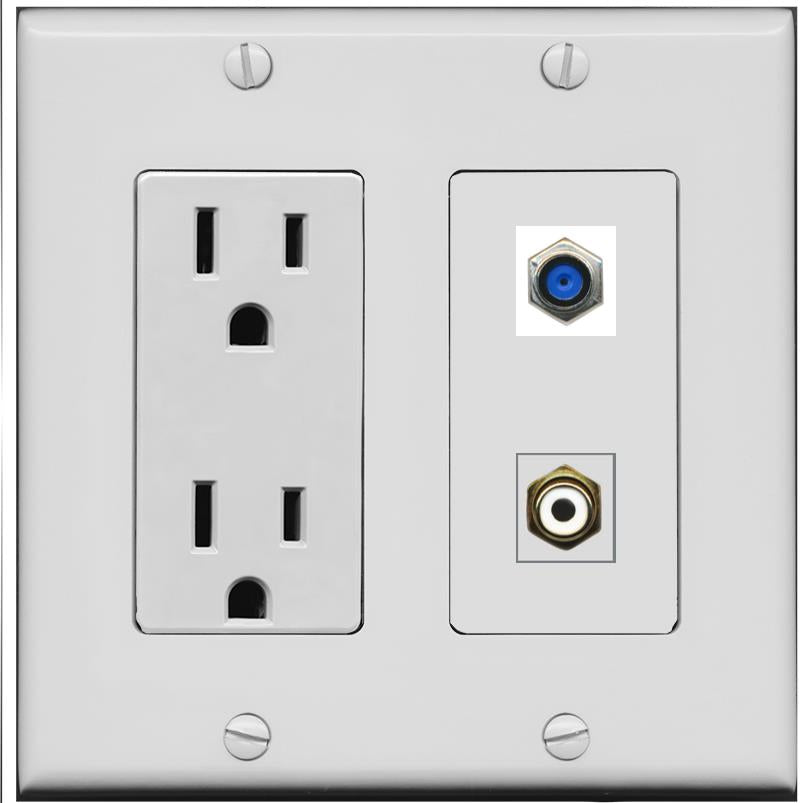F81 RCA-WHITE Wall Plate [Gray]