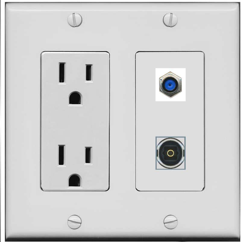 F81 TOSLINK Wall Plate [Gray]