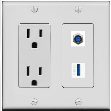 F81 USB-3 Wall Plate [Gray]