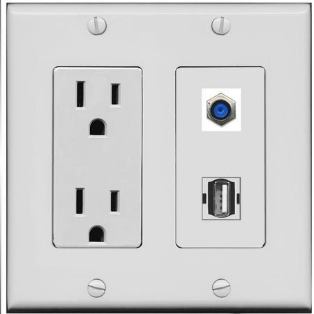 F81 USB2 Wall Plate [Gray]