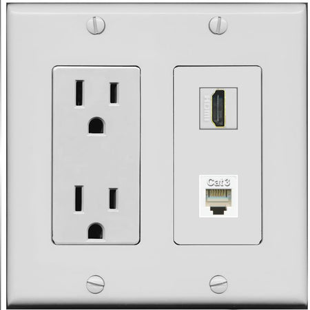HDMI PHONE Wall Plate [Gray]