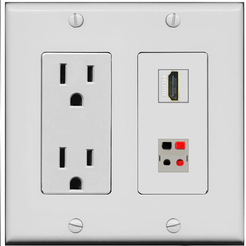 HDMI SPEAKER Wall Plate [Gray]