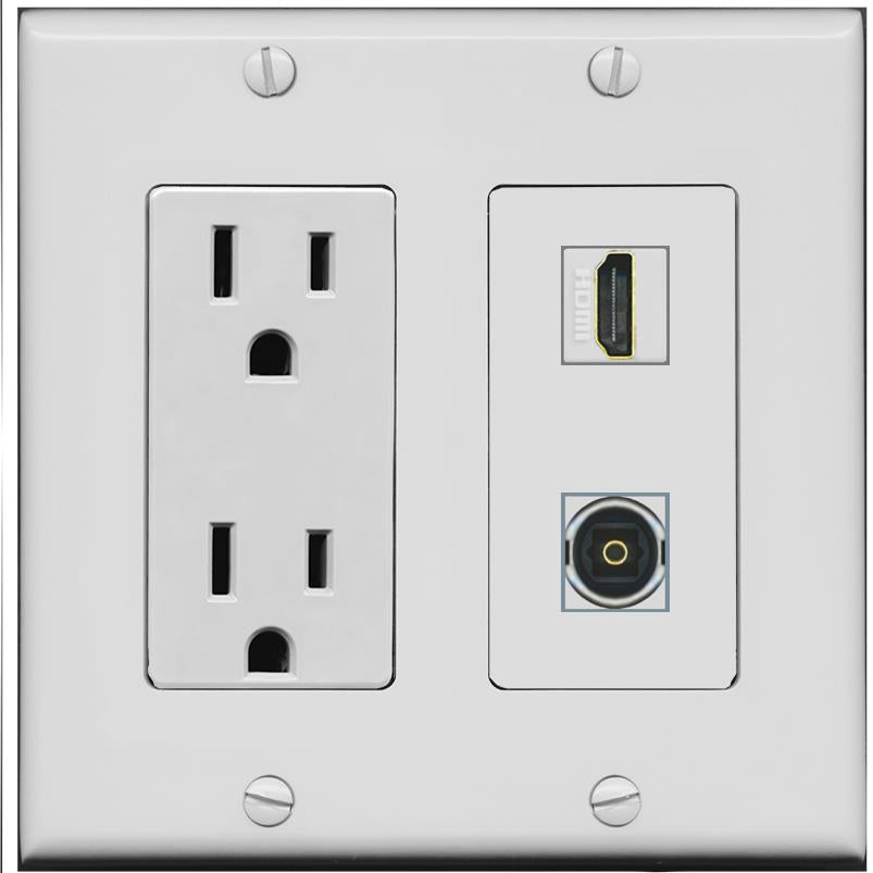 HDMI TOSLINK Wall Plate [Gray]